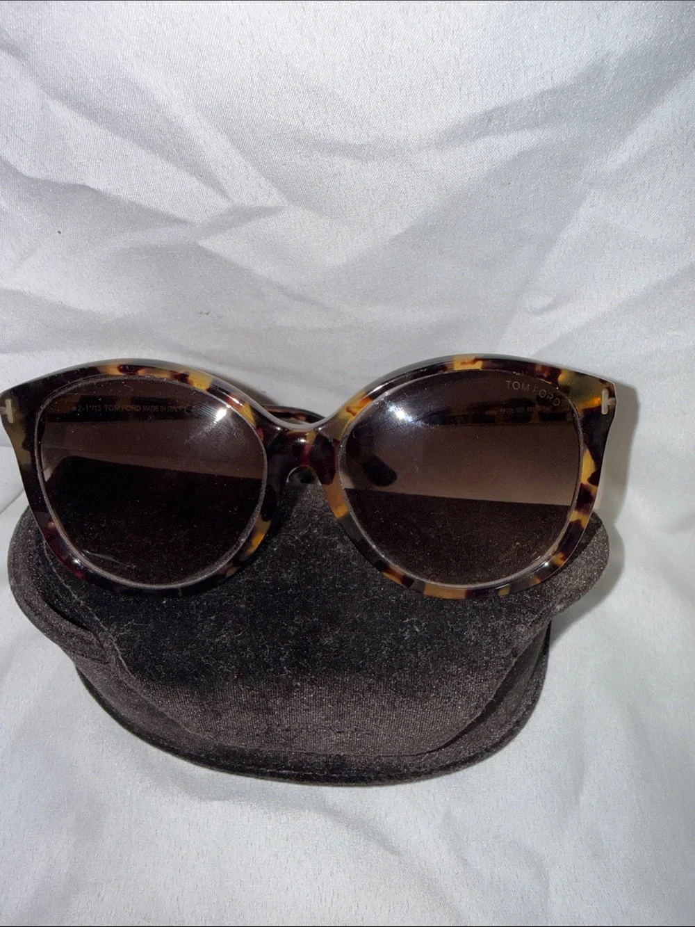 Tom Ford Tortoiseshell Sunglasses with Brown Gradient Lenses